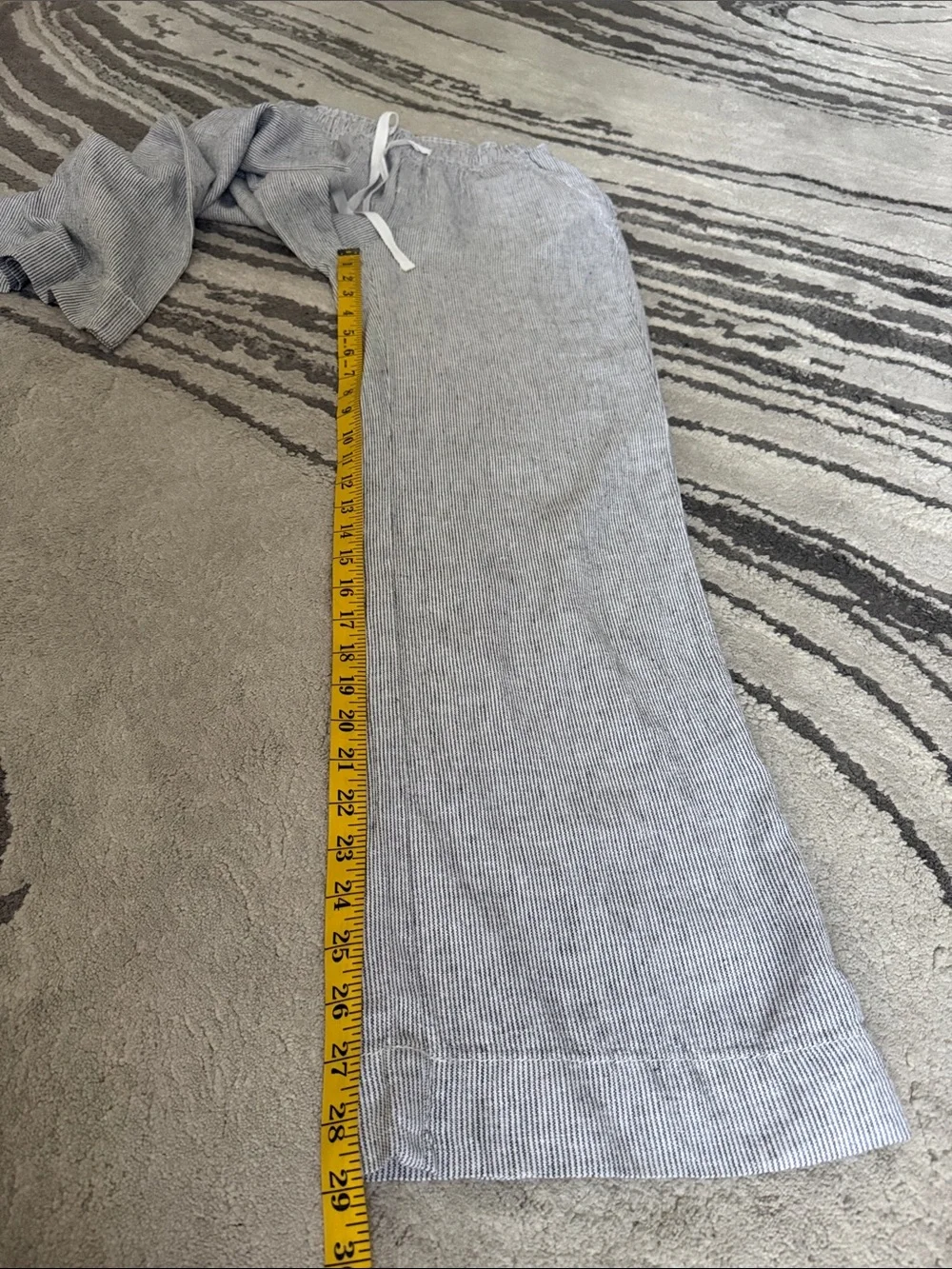 Briggs New York Women’s Light Gray Wide-Leg Drawstring Pants